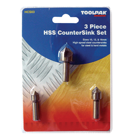 Countersink Set 3 Piece Toolpak 